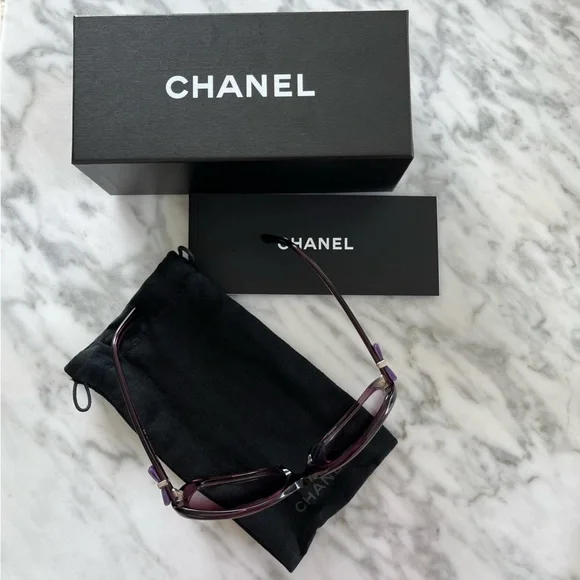 Chanel Acetate CC Bow Sunglasses 5171 Purple - Picture 3 of 10
